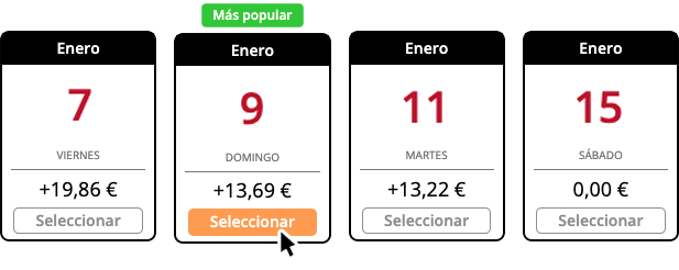 calendario de entrega